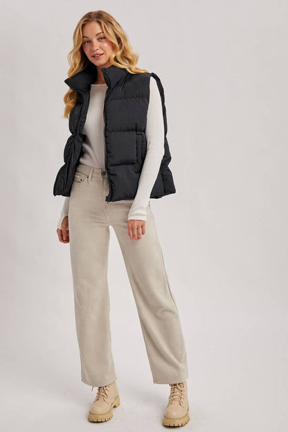 ZIPPER FRONT PUFFER VEST