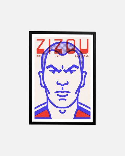 ART OF Zizou Framed Print | French Football Wall Art